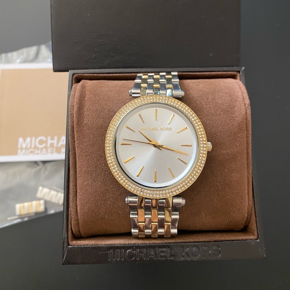 Michael Kors Darci Two-Tone Pavé Watch